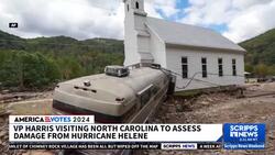 Harris heads to North Carolina to survey Helene's aftermath one day after Trump visited News Clip
