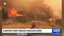 Fast-growing brush fire forces thousands to evacuate north of Los Angeles News Clip