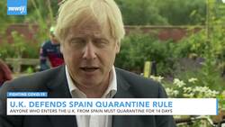 U.K. Stands By Its Quarantine Rule For Travelers From Spain News Clip
