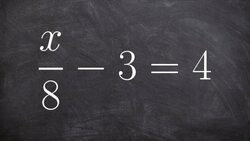 Solving a two step equation Instructional Video