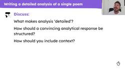 Writing two analytical responses in response to Eduqas poetry Instructional Video