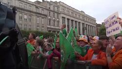 Ireland team return to roaring welcome from fans in Dublin News Clip