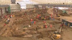Construction work at Euston HS2 station News Clip