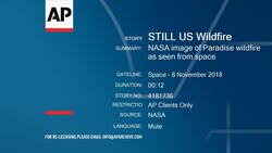 NASA image of Paradise wildfire as seen from space Instructional Video