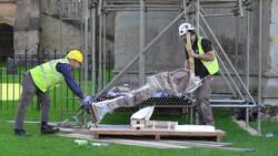 Anthony Gormley sculpture installed at Wells Cathedral News Clip