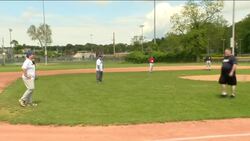 Athletes with visual impairment play charity 'beep baseball' game in Glen Cove News Clip