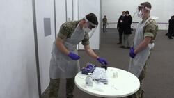 Soldiers trial covid 'lateral flow' tests in Liverpool News Clip