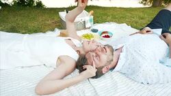 Relaxing in park. Stock Footage