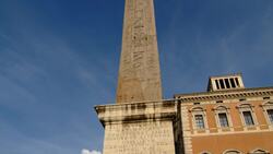 Italy, Rome, Piazza di San Giovanni in Laterano Obelisk (Tuthmosis III) Stock Footage