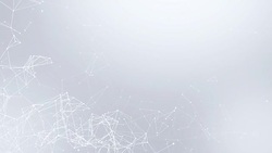 White Smooth Abstract Polygonal Geometrical with connected polygons plexus points, dots, lines, triangles Animation For network, Medical, Science, engineering, technology Stock Footage