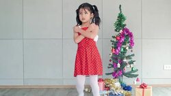 Winter Holiday Traditions : Dancing girl.Happy family dancing at party in home. Stock Footage