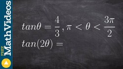 How to Evaluate the tangent of double angle using the tangent double-angle formula Instructional Video