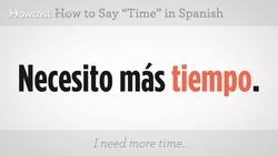 How to Say "Time" in Spanish Instructional Video