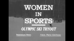 Women's Olympic trials for slalom and downhill skiing in North Conway, New Hampshire, March 1955 News Clip