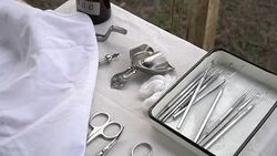 Old Dental instruments Stock Footage