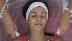 Beautiful girl in massage salon Stock Footage