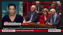 French lawmakers vote to oust Prime Minister Michel Bernier in non-confidence vote News Clip