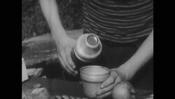 Boy Eats Fruit, 1940s Stock Footage
