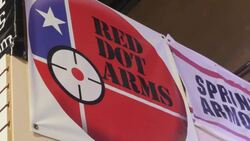 Firearms and weapons inside a gun store News Clip