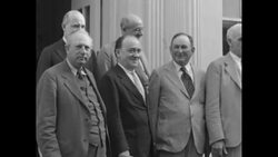 Advisors to President Franklin D. Roosevelt confer with President in Washington, DC, on plans for National Recovery Administration News Clip