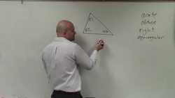 Given the angles of a triangle learn how to classify the triangle ex 3 Instructional Video
