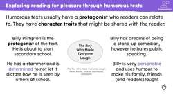 Developing reading preferences in Year 4 through appreciation of characters Instructional Video