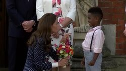 The Duchess of Cambridge leaves Bletchley Park News Clip