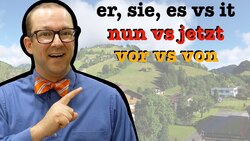 nun vs jetzt, von vs vor, ein vs das, When "it" isn't "es - Quick Questions with Herr Antrim Instructional Video