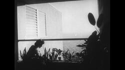 Hollywood, c.1951: A Hollywood hillside house that is perched 1000 feet above Los Angeles provides scenic views of the city Stock Footage