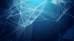 Blue Abstract Moving digital medical science plexus chain with glowing impulses research. For visuals, biology, biotechnology, chemistry, science, Medicine, cosmetics. Seamless Loop Animation Stock Footage