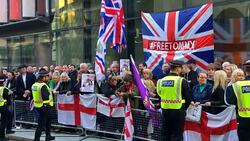 Right-Wing Leader Tommy Robinson Apears In Court On Charges Of Contempt Stock Footage