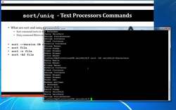 Complete Linux Training Course to Get Your Dream IT Job - sort/uniq - Text Processors Commands Instructional Video