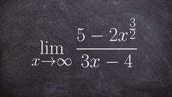 Learn how to algebraically determine the limit at infinity Instructional Video