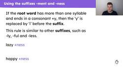 Using and spelling suffixes: -ment and -ness Instructional Video