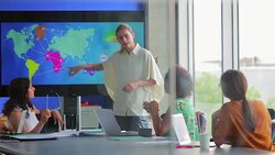 Presentation being Showed by Student Stock Footage