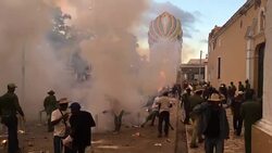 'Las Parrandas de Remedios, Cuba (Also in English: Christmas Traditional Festival) Stock Footage