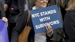 “Say No to Kavanaugh” – Protesters demand congress vote No to Kavanaugh - NYC Stock Footage