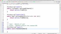 Master Microservices with Spring Boot and Spring Cloud - Step 09 – Implementing POST Method to Create User Resource Instructional Video