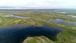Tundra Mountain Aerial Landscape Stock Footage