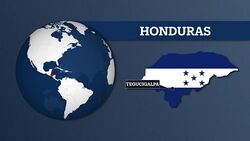 Earth Sphere Map and Honduras Country Map with National Flag Stock Footage