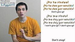 How to say "Don't give up / Don't stop [doing something]!" in Spanish (Día 72) Instructional Video