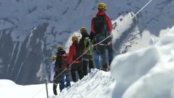 CLEAN : Chamonix Mountain Guide Company celebrates 200th anniversary on Vallée blanche glaciers News Clip