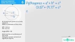 Phythaforas' Theorem: Finding the Circumference of a Circle Instructional Video