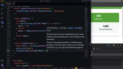 Modern JavaScript from the Beginning - Second Edition - Save Meals to Local Storage Instructional Video
