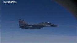 On board of a NATO plane during a military exercise News Clip