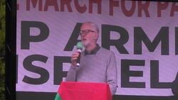 Jeremy Corbyn speaks to pro-Palestinian protesters at Hyde Park News Clip