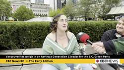 Vancouverites weigh in on having a Generation Z leader for the B.C. Green Party News Clip