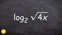Learning how to expand a logarithmic expression with a square root Instructional Video