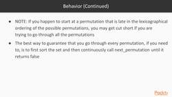 C++ Standard Template Library in Practice - Permutations Instructional Video