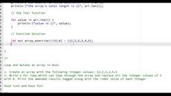 Rust Programming 2023 - A Comprehensive Course for Beginners - Solution - Loop Through and Modify an Array in Rust Instructional Video